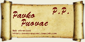 Pavko Puovac vizit kartica